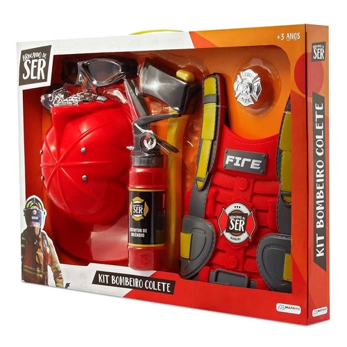 Brinquedo com miniaturas de bombeiro para brincadeiras temáticas